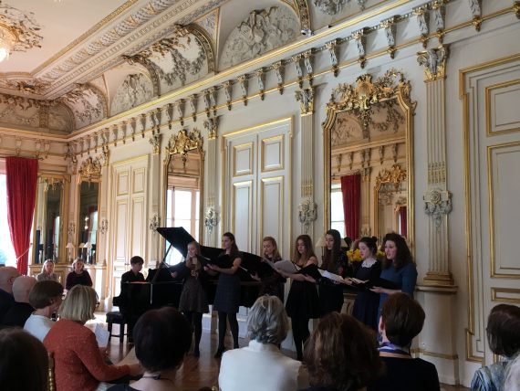 Students performing in France